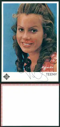 Autogrammkarte originale Unterschrift Teeny
