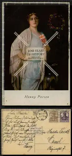 Orig. AK Henny Porten MB Meissner Buch gel. 1919