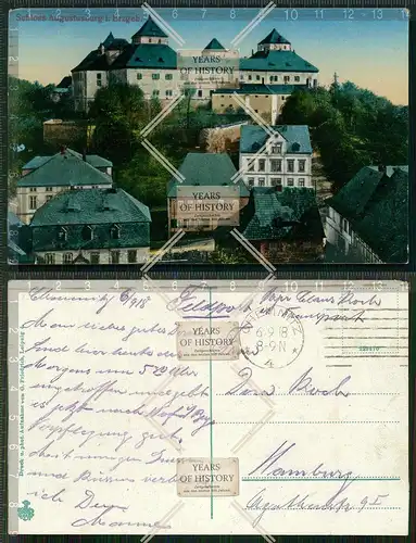 Orig. AK Schloss Augustusburg i. Erzgebirge Feldpost gel. 1918