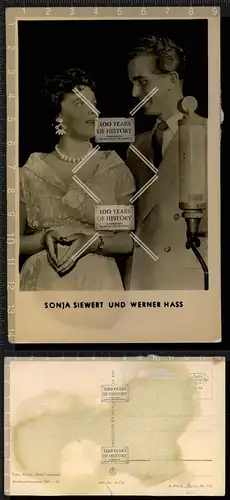 Orig. Autogrammkarte Sonja Siewert und Werner Hass