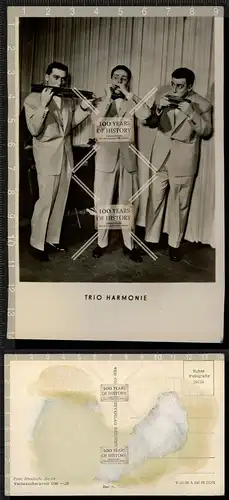 Orig. Autogrammkarte Trio Harmonie