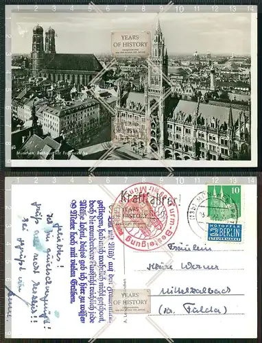 Orig. AK München Rathaus mit Frauenkirche schöner Stempel gel.