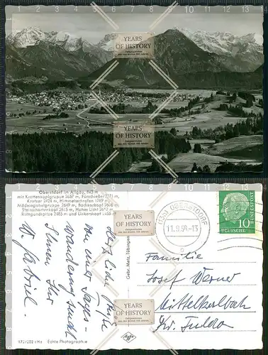 Orig. AK Oberstdorf im Allgäu gel. 1956