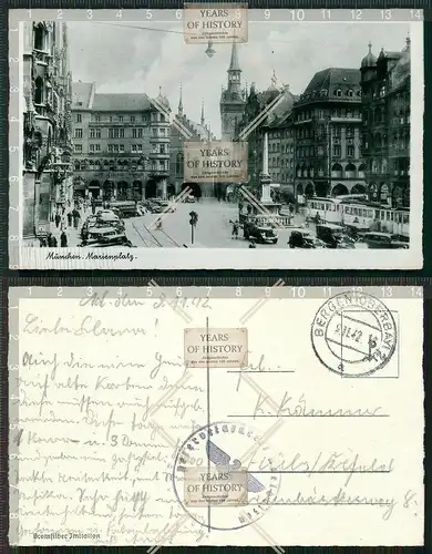 Orig. AK München Marienplatz gel. Feldpost 1942 Nr 3