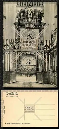 Orig. AK Lübeck Marienkirche Uhr 1910