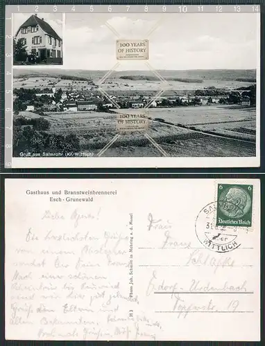 AK Salmrohr Salmtal Wittlich Esch Grunewald Gasthaus 1938 n düsseldorf urdenbach