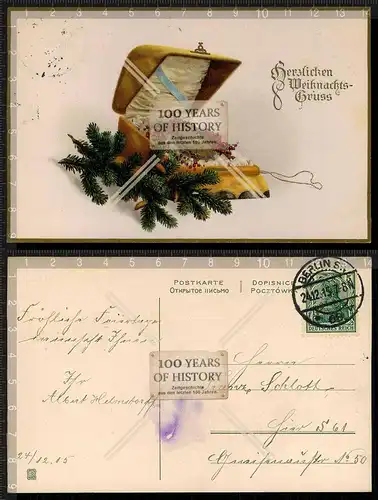 Orig. AK Fröhliche Weihnachten gel. 1915
