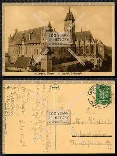 Orig. AK Marienburg Westpreußen gel. 1926