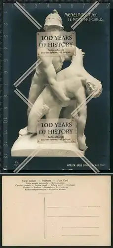 Orig. AK Gebr. Micheli Menelaos und Patroklos Akt Antike Skulptur