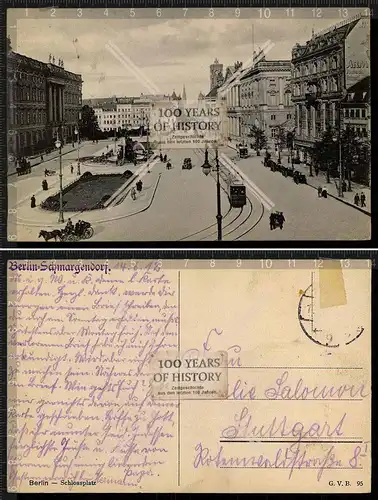 Orig. AK Berlin Schmargendorf Straßenbahn gel. 1912 Briefmarke fehlt