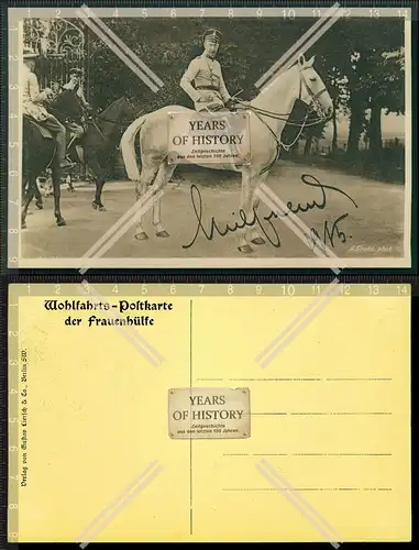 Orig. AK Kronprinz Kaiser Wilhelm von Preußen mit Pferd