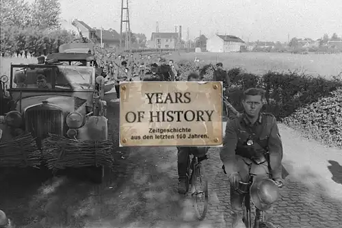 Foto kein Zeitgenössisches Original Holland Vormarsch mit Fahrrad PKW Belgien Fr