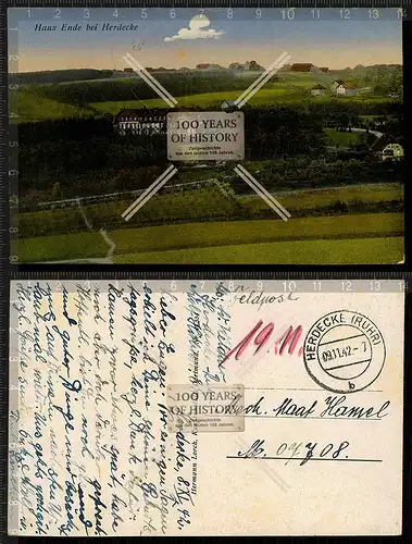 Orig. AK Herdecke Ruhr Feldpost gel. 1942