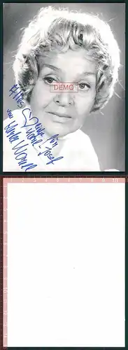 Autogrammkarte originale Unterschrift Herta Worell