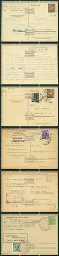 Orig. Briefmarken Dt. Post auf Postkarten 1946 D3F P952A ...