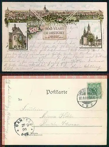 Orig. AK Hildesheim Der Dom 1000 jähriger Rosenstock gel. 1899