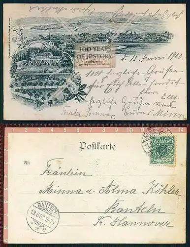 Orig. AK Gruß aus Alfeld Leine Hannover gel. 1900