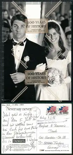Orig. Foto AK Hochzeit Prominenz Never say never New York USA 1.3.1997 ein Jahr