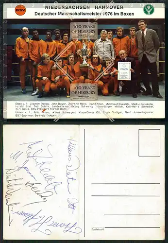 Orig. AK Boxen 1976 Autogramme Hannover Niedersachsen Deutscher Meister 1976 im