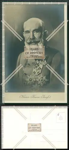 Orig. AK Portrait Kaiser Franz Josef mit vielen Orden und Ordenspangen