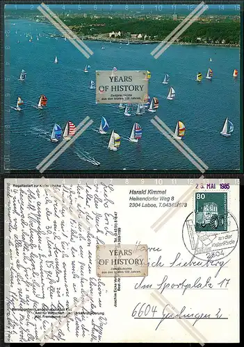 Orig. AK Regatta Start zur Kieler Woche Segelschiffe Luftbild Flieger Aufnahme