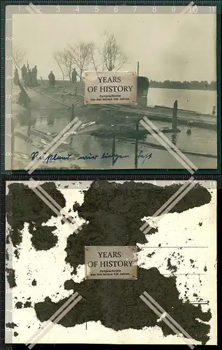 Orig. Foto Fahrzeug Russland 1916 über Behelfsbrücke steckt fest
