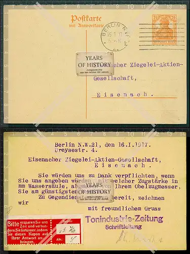 Orig. Postkarte Eisenacher Ziegelei Aktien Gesellschaft Eisenach Tonindustrie Z