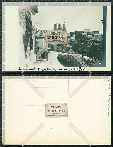 Orig. Foto AK 1.WK Laon Frankreich mit Kathedrale Ansicht 1918