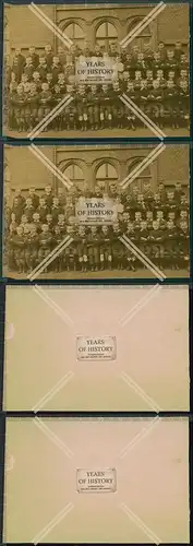 Orig. Foto  18×14 cm Schulklasse Jungs 1895 mit Schule und Lehrer