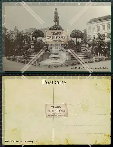 Orig. AK Aussig Usti nad Labem Elbe Usti Kaiser Franz Josef Platz 1903