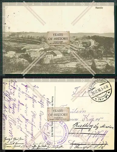 Orig. AK Marville Panorama Feldpost Einheit Stempel siehe Rückseite gelaufen 1