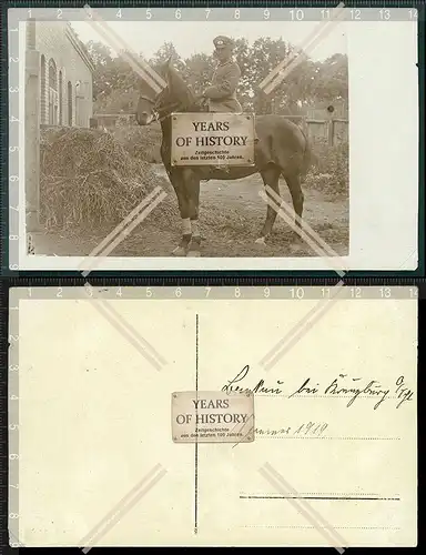 Orig. Foto AK 1. WK Feldpost 1914-18 auf Pferd
