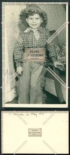 Orig. Foto Kind Junge Cowboy verkleidet Karneval Fasching