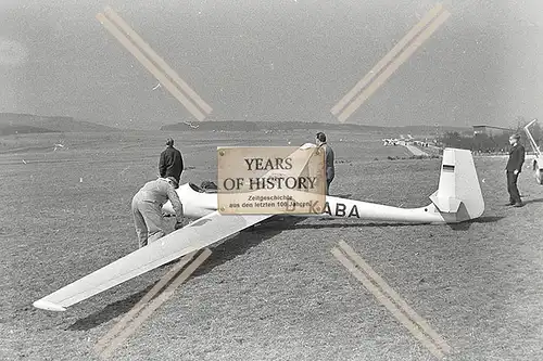 Repro Foto Flugplatz Hahnweide Kirchheim Teck Flugzeug Segelflugzeug Esslingen S