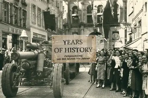 Foto kein Zeitgenössisches Original Danzig Gdansk SdKfz Geschütz Flak Polen