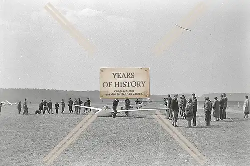 Repro Foto Flugplatz Hahnweide Kirchheim Teck Flugzeug Segelflugzeug Esslingen S