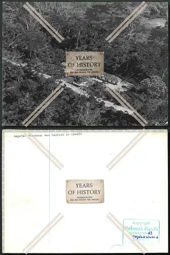 Pressefoto Großformat Afrika Luftbild Angola Farmhaus Larisch Urwald