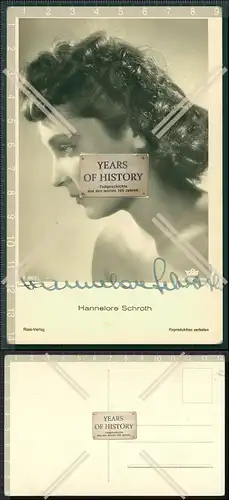 Orig. AK Autogrammkarte Unterschrift Hannelore Schroth Ross Verlag