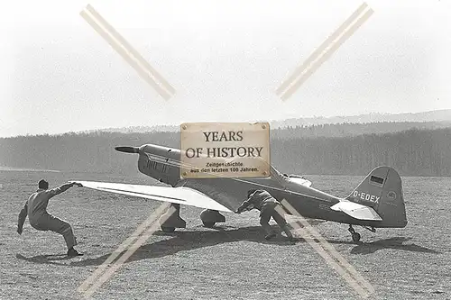 Repro Foto Flugplatz Hahnweide Kirchheim Teck Flugzeug Segelflugzeug Esslingen S