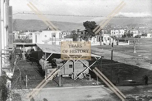 Repro Foto Greece Griechenland Soldaten Quartier Fahrzeuge