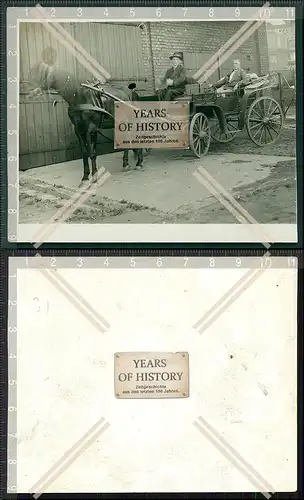Orig. Foto Kutsche Droschke mit Pferd 1925