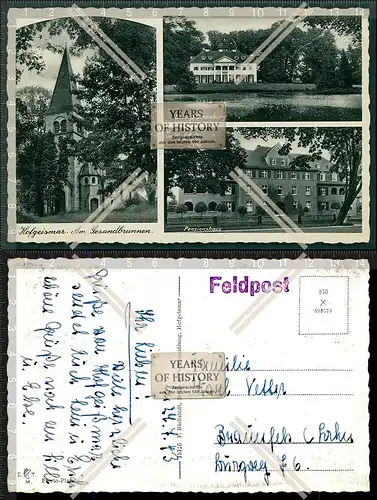 Orig. AK Hofgeismar Stempel Feldpost 1943 Bundesland Hessen