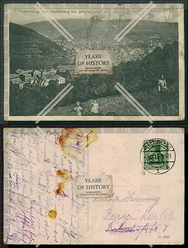 Orig. AK Plettenberg vom Hestenberg Gesehen märkischer Kreis gelaufen 1913