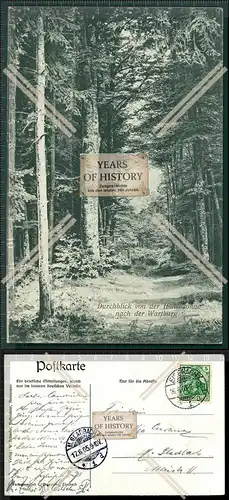 Orig. AK Eisenach Durchblick von der Hohensonne zur Wartburg  gel. 1905