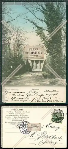 Orig. AK Berlin Charlottenburg Mausoleum Weg gelaufen Lichtenrade 1906