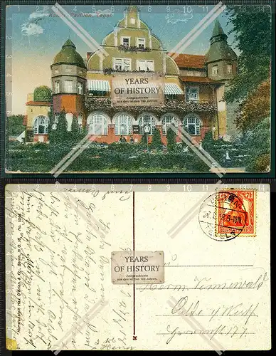 Orig. AK Tegel Berlin Kaiser Pavillon Tegel gelaufen 1918 Stempel Briefmarke