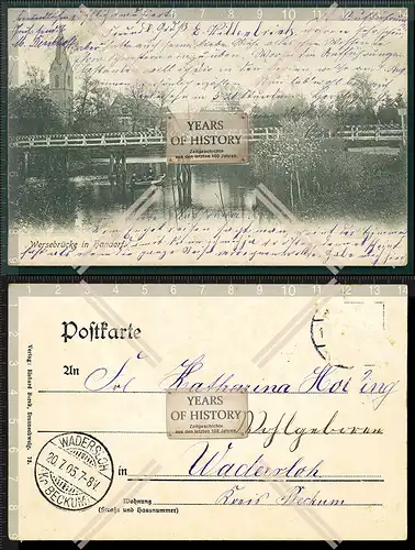 Orig. AK Handorf Münster Westfalen Wersebrücke gel. 1905