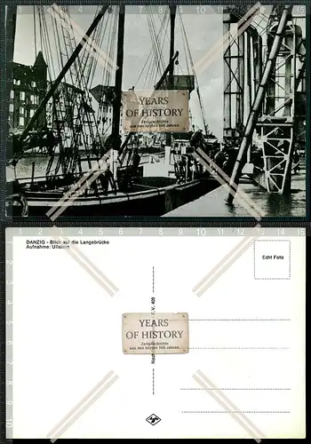 Foto AK Danzig Pommern Polen Blick auf die Langebrücke