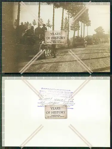 Foto Panzer Tank Vormarschstraße Rückseite mit Stempel und handschriftliche E