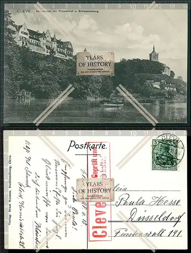 Orig. AK Kleve Cleve Niederrhein Stempel geprüft gel. 1915